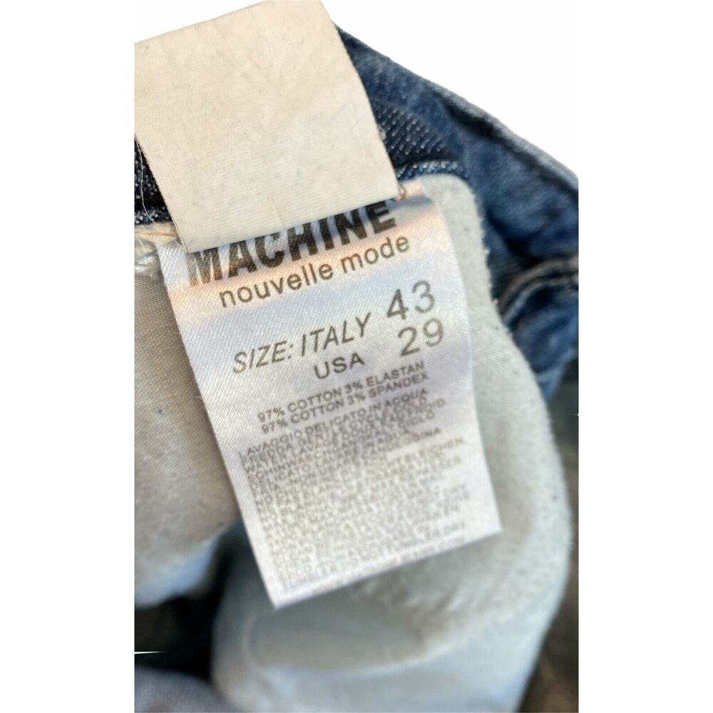 Machine Nouvelle Mode Distressed Destroyed Rhinestone Jeans - Picture 8 of 8